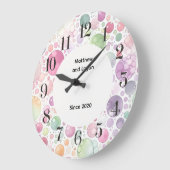 personalisierte Farbbubble-Uhr  Große Wanduhr (Winkel)