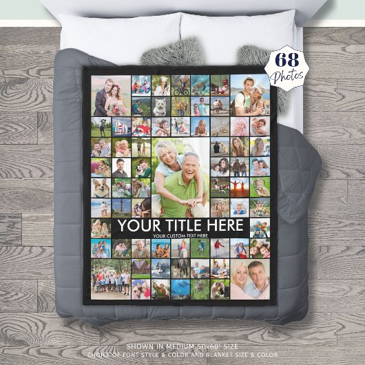 Personalisierte Farbe für 68 Fotomaterial Fleecedecke