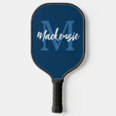 Personalisierte Farbe für Mit Monogramm Namen Pickleball Schläger (Rückseite)