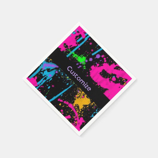 Personalisierte Farbe für nasse Farbe Splash Napki Serviette (Ecke)