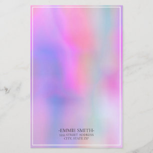 Personalisierte Farbe Rosa Lila Briefpapier