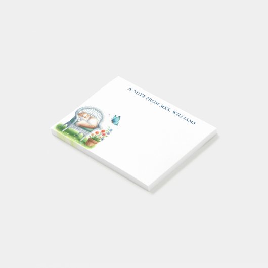 Personalisierte Farbe Schlaf Persische Katze Post-it Klebezettel (angewinkelt)