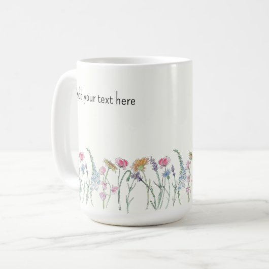Personalisierte Farbe und Aquarell Kaffeetasse (Vorderseite Links)