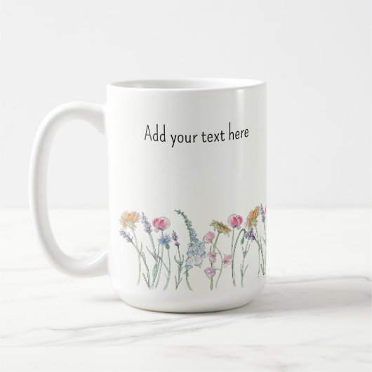 Personalisierte Farbe und Aquarell Kaffeetasse (Links)