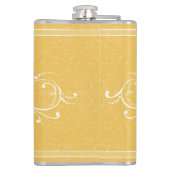 Personalisierte Farbe Vintag Geblüht Farbe Flachmann (Rückseite)