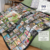 Personalisierte Farbeinstellung für 90-FotoCollage Fleecedecke