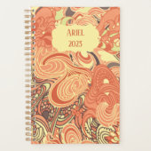 Personalisierte Farben Elegante Vintag Paisley Planer (Vorderseite)