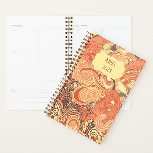 Personalisierte Farben Elegante Vintag Paisley Planer (Anzeige)