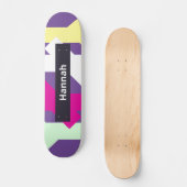 Personalisierte Farben Moderne zeitgenössische Abs Skateboard (Vorderseite)