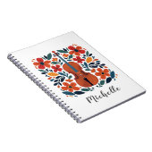Personalisierte Farben Wildblumen Boho Floral Viol Notizblock (Rechte Seite)
