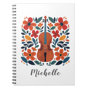 Personalisierte Farben Wildblumen Boho Floral Viol Notizblock