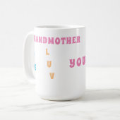 Personalisierte Farben Wir Liebe Sie Großmutter Kaffeetasse (Vorderseite Links)