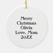 Personalisierte Farbenbläser Keramik Ornament (Hinten)