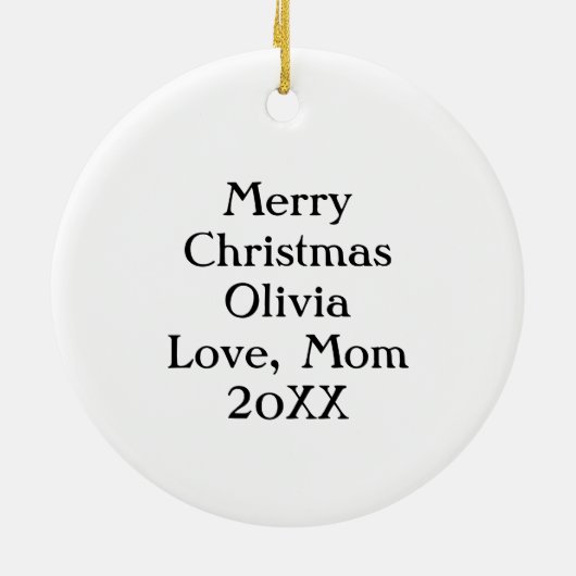 Personalisierte Farbenbläser Keramik Ornament (Hinten)