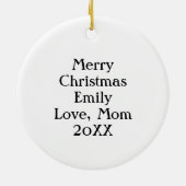 Personalisierte Farbenbläser Keramik Ornament (Hinten)