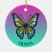 Personalisierte Farbenbläser Keramik Ornament (Vorne)