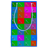 Personalisierte Farbenfrohe Abendessen Abstrakte K Kleine Geschenktüte (Vorderseite)