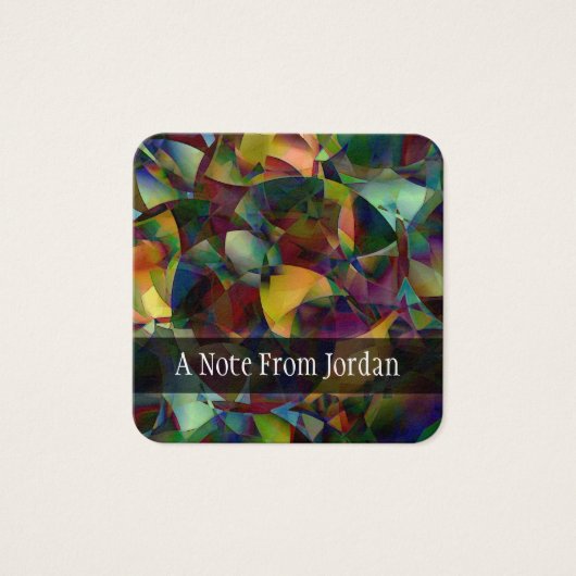 Personalisierte, farbenfrohe Abstrakte digitale Ku (Vorderseite)