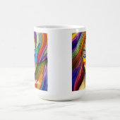 Personalisierte Farbenfrohe Abstrakte Kunst, Hübsc Kaffeetasse (Mittel)