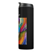 Personalisierte Farbenfrohe Abstrakte Kunst, Hübsc Thermosbecher (Nach rechts gedreht)