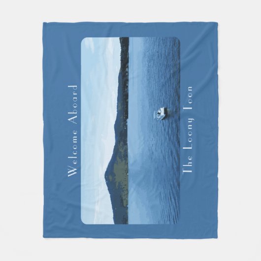 Personalisierte Farbenfrohe Bootsdekoration Fleecedecke (Vorderseite)