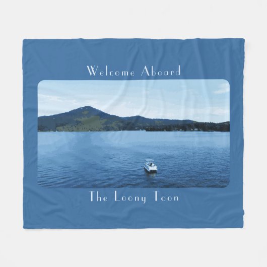 Personalisierte Farbenfrohe Bootsdekoration Fleecedecke (Vorderseite (Horizontal))