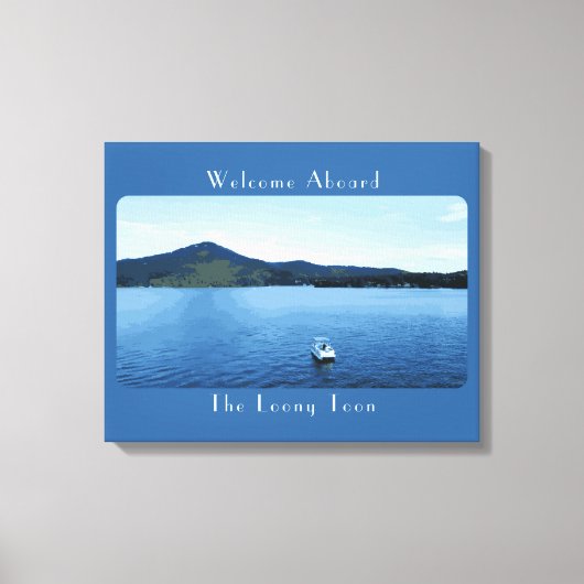 Personalisierte Farbenfrohe Bootsdekoration Leinwanddruck (Vorderseite)