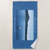 Personalisierte Farbenfrohe Bootsdekoration Strandtuch (Vorderseite)