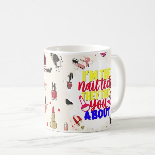 Personalisierte Farbenfrohe Funny Tech-Tasse Kaffeetasse (VorderseiteRechts)