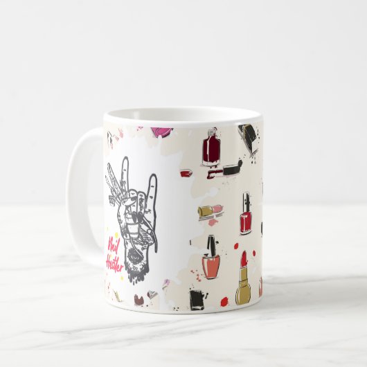 Personalisierte Farbenfrohe Funny Tech-Tasse Kaffeetasse (Vorderseite Links)