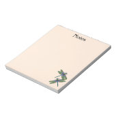 Personalisierte farbenfrohe KaiserDrachenfliege Notizblock (Rotiert)