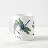 Personalisierte farbenfrohe Kaiserdrachenfliegen Kaffeetasse (Vorderseite Links)