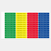 Personalisierte farbenfrohe Kinder zurück zu Schul Etiketten (Blatt)