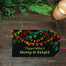 Personalisierte Farbenfrohe Lichter Weihnachten