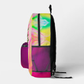 Personalisierte farbenfrohe Mädchen Bedruckter Rucksack (Rechts)