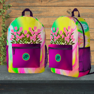 Personalisierte farbenfrohe Mädchen Bedruckter Rucksack