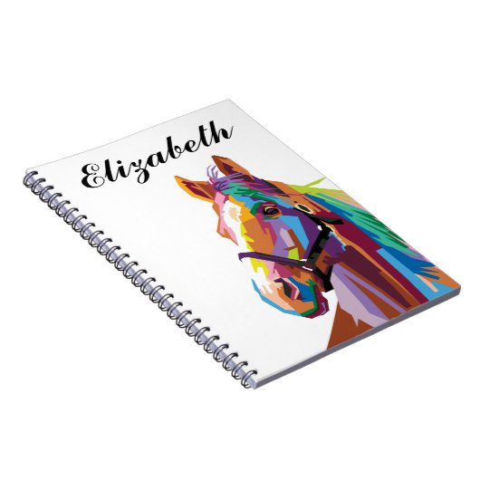 Personalisierte Farbenfrohe Pop Art Horn Notebook Notizblock (Rechte Seite)