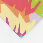 Personalisierte Farbenfrohe Pop Art Wolf Fleecedecke (Ecke)