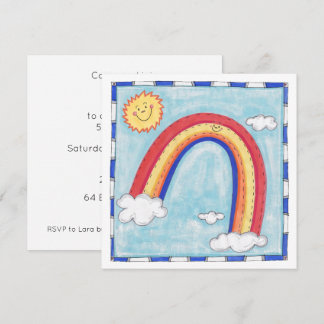 Personalisierte farbenfrohe Regenbogen-Geburtstags