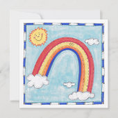 Personalisierte farbenfrohe Regenbogen-Geburtstags (Vorderseite)