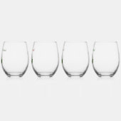 Personalisierte farbenfrohe Rote Rosen & Weihnacht Weinglas Ohne Stiel (Links)