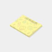 Personalisierte Farbenfrohe Schulführung Muster Post-it Klebezettel (angewinkelt)