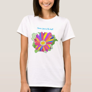 Personalisierte, farbenfrohe Sonnenblumen-Autogram T-Shirt