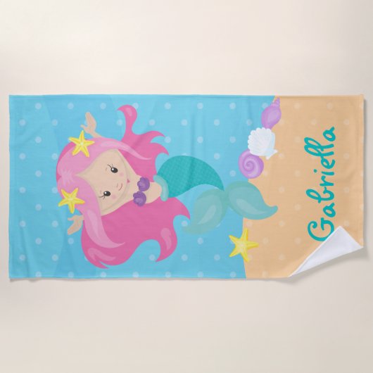 Personalisierte Farbenfrohe Strandtuch (Vorderseite)