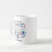 Personalisierte farbenfrohe Waage-Sternzeichen-Ast Kaffeetasse (Vorderseite Links)