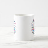 Personalisierte farbenfrohe Waage-Sternzeichen-Ast Kaffeetasse (Mittel)