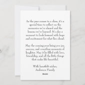 Personalisierte farbenfrohe Weihnachten (Rückseite)