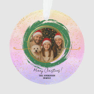 Personalisierte farbenfrohe Weihnachten Ornament