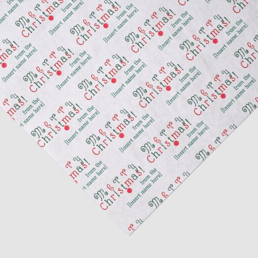 Personalisierte Farbenfrohe Weihnachtsfeier Seidenpapier (Detail)