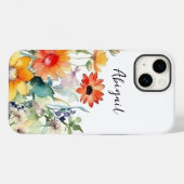 Personalisierte farbenfrohe Wildblumen Lebhafte Bl Case-Mate iPhone Hülle (Rückseite (Horizontal))